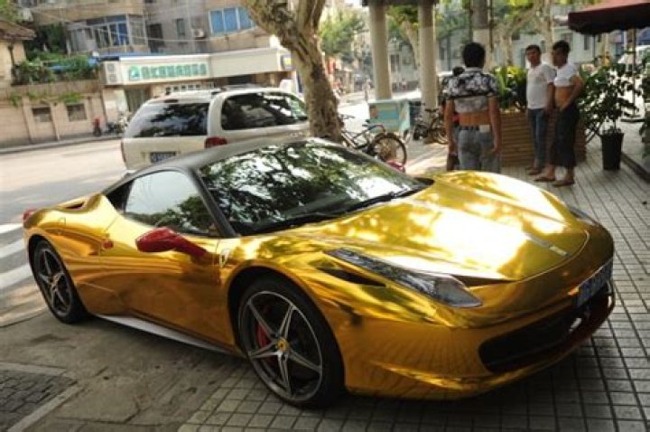 Check Out This $340,000 Gold Ferrari 458 Spider