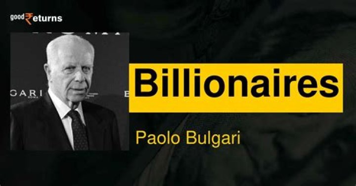 Paolo Bulgari Net Worth | Celebrity Net Worth
